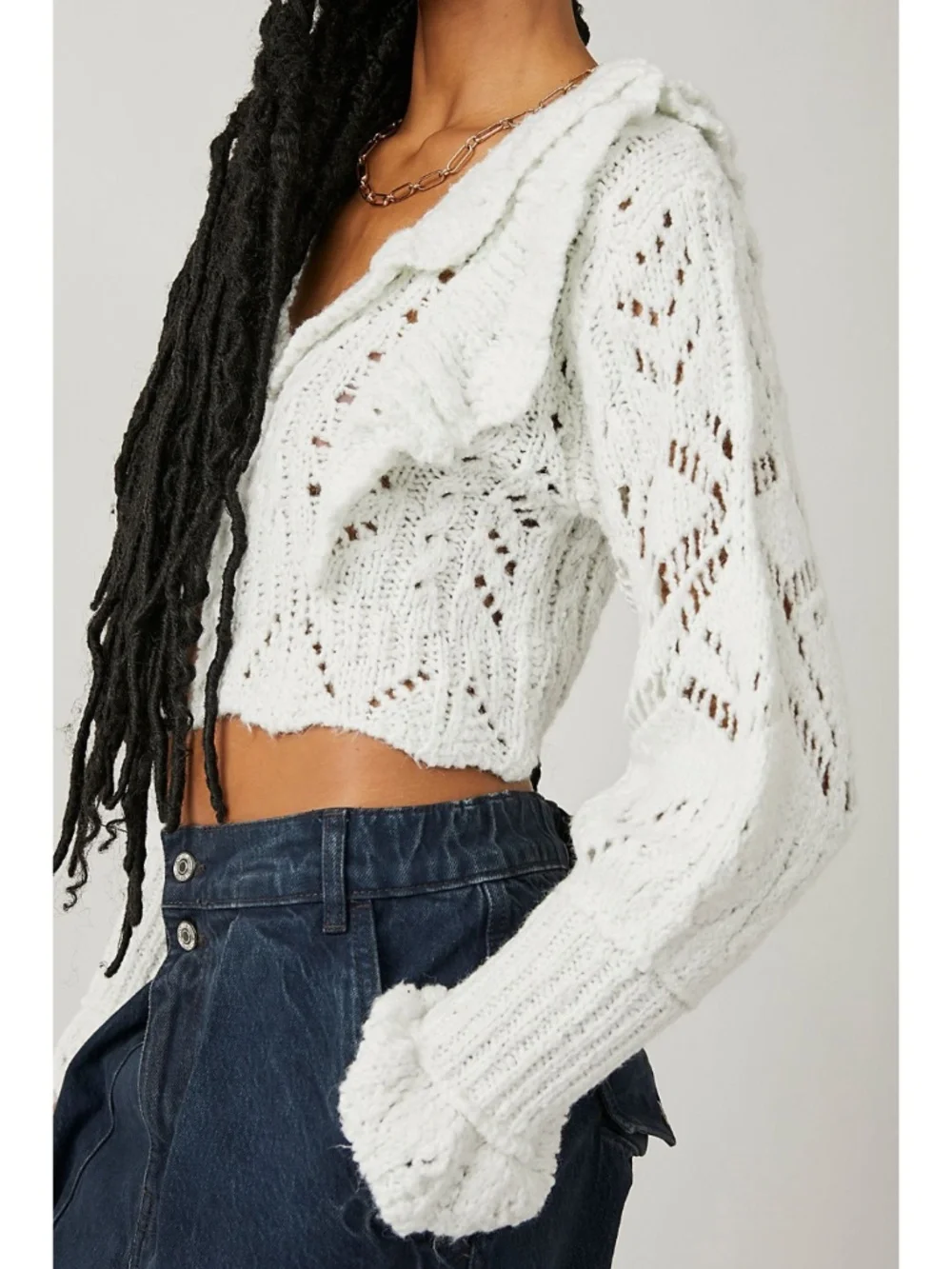 NEW Free People Avery Cardigan Icicle Large